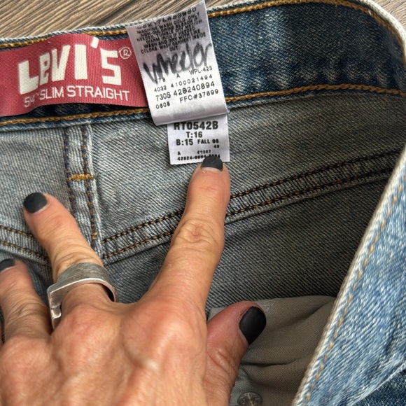 Vintage 1988 Levi's 514 slim straight Blue Jeans Classic Style size 28 - Picture 4 of 14